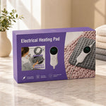 Professional retail packaging for  Electrical Heating Pad with auto shut-off safety features.