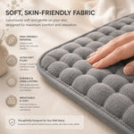 Luxuriously soft and breathable micro plush electrical heating pad fabric designed for maximum comfort and relaxation.